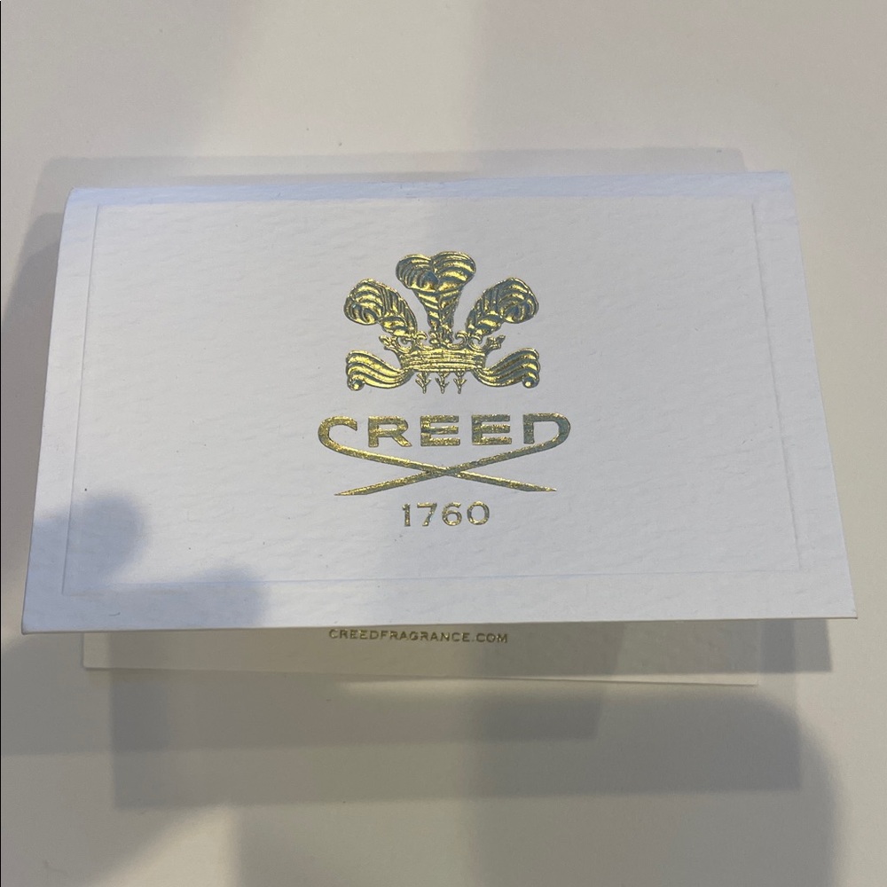 Creed White Box with Gold Emblem Queen of silk perfume .05 Fl oz